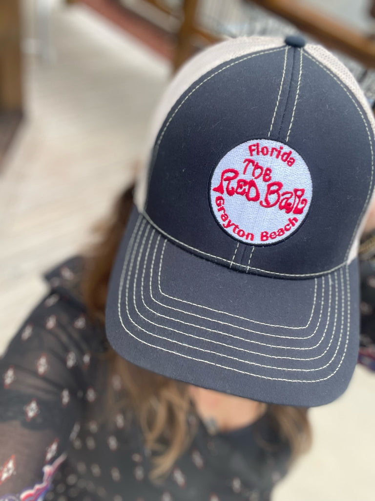 Trucker hat with circle logo